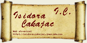 Isidora Čakajac vizit kartica